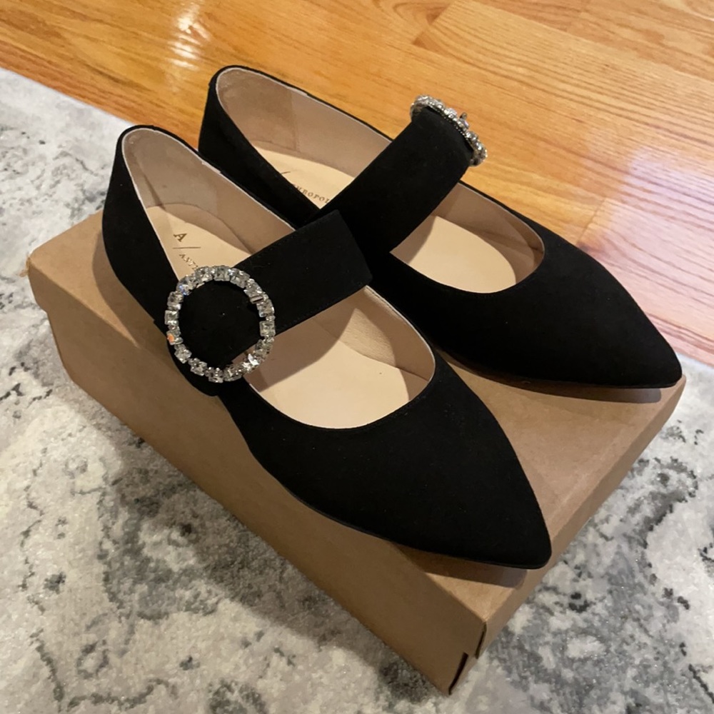 Anthropologie Embellished Flat, NWT, Size 40